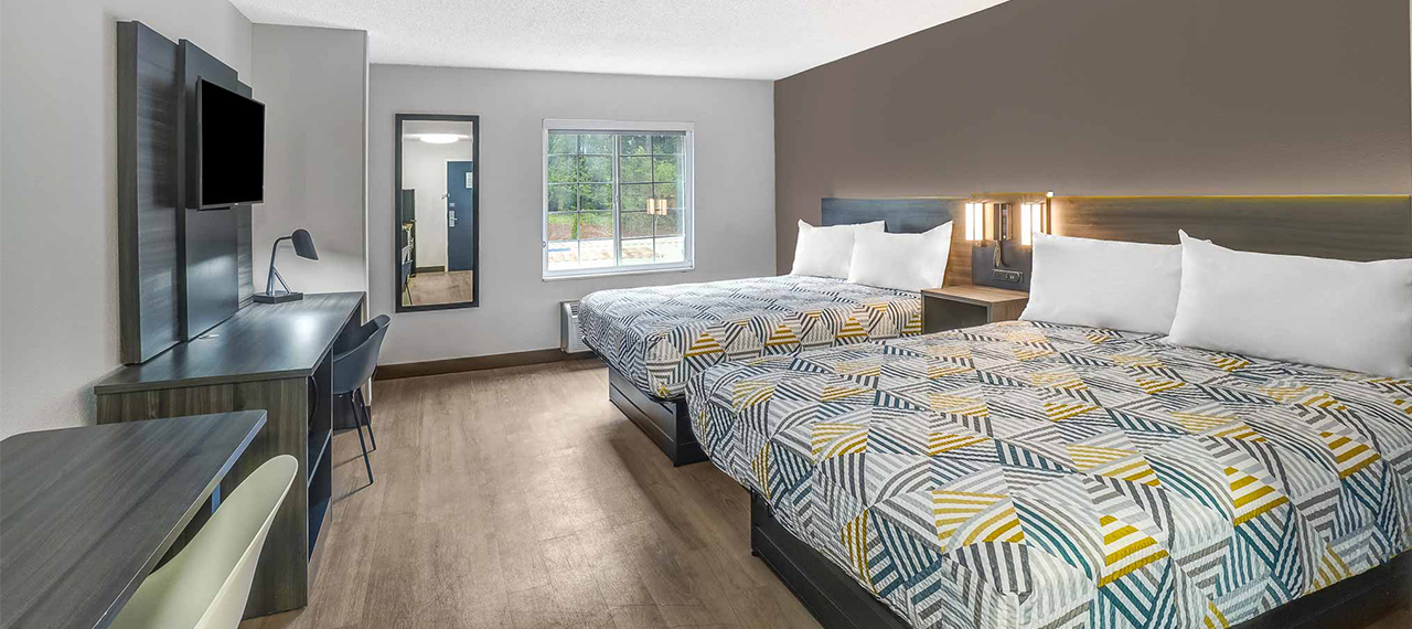 Motel 6 new modern double bed